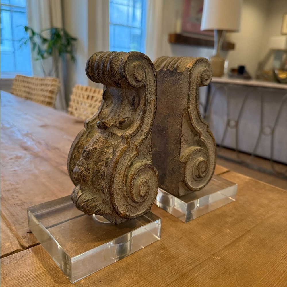 Rustic Bookends with Acrylic Base